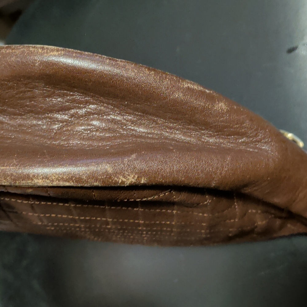 YSL Brown Quilted Leather Shoulder Bag - Picture 5 of 11